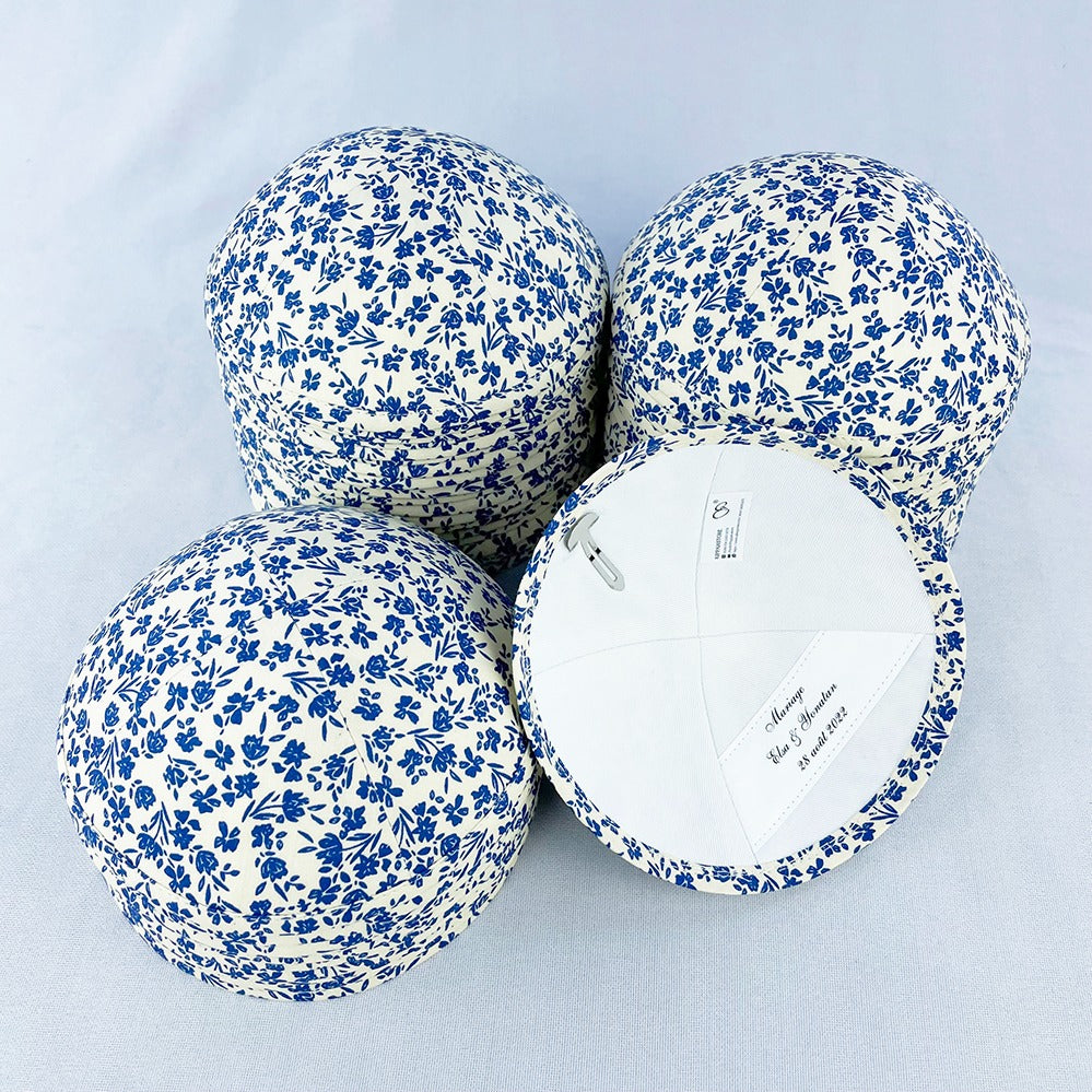Ivory & Blue Botanic Print