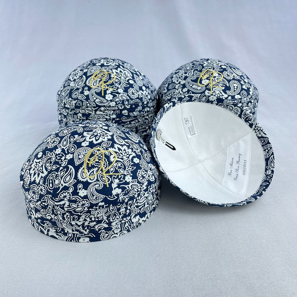 Navy Paisley