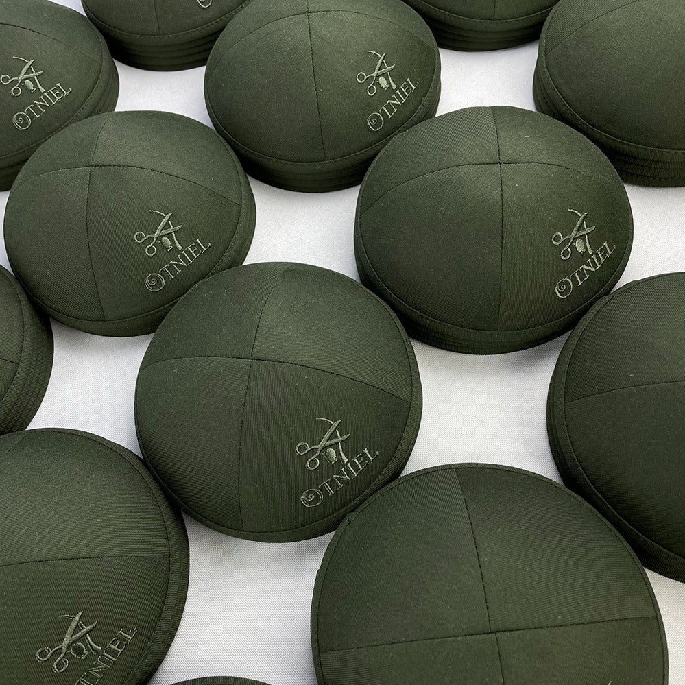 Deep Green Heavy Cotton Personalised Kippot