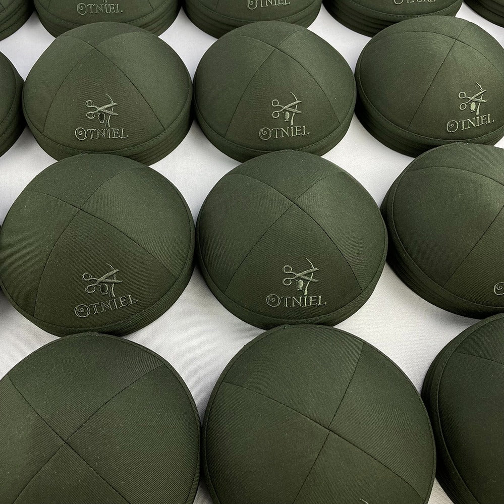Deep Green Heavy Cotton Personalised Kippot