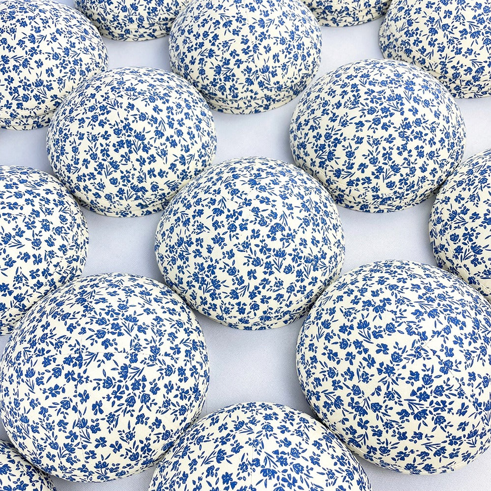 Ivory & Blue Botanic Print