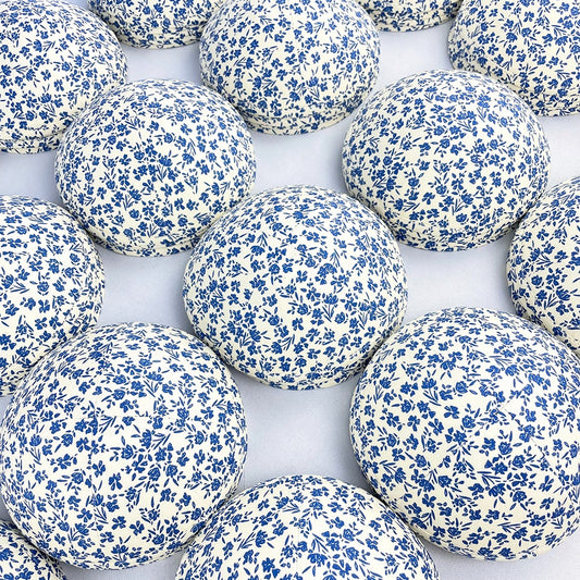 Ivory & Blue Botanic Print